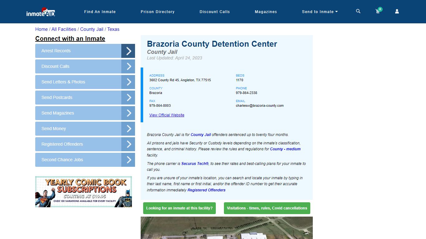 Brazoria County Detention Center - Inmate Locator - Angleton, TX